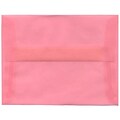 JAM Paper® A2 Translucent Vellum Invitation Envelopes, 4.375 x 5.75, Blush Pink, Bulk 250/Box (PACV618H)