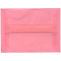 JAM Paper® A6 Translucent Vellum Invitation Envelopes, 4.75 x 6.5, Blush Pink, 50/Pack (PACV663I)