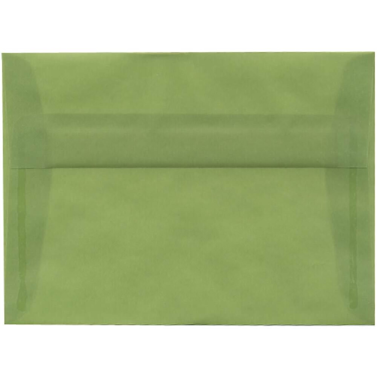 JAM Paper A7 Translucent Vellum Invitation Envelopes, 5.25 x 7.25, Leaf Green, 50/Pack (PACV703I)