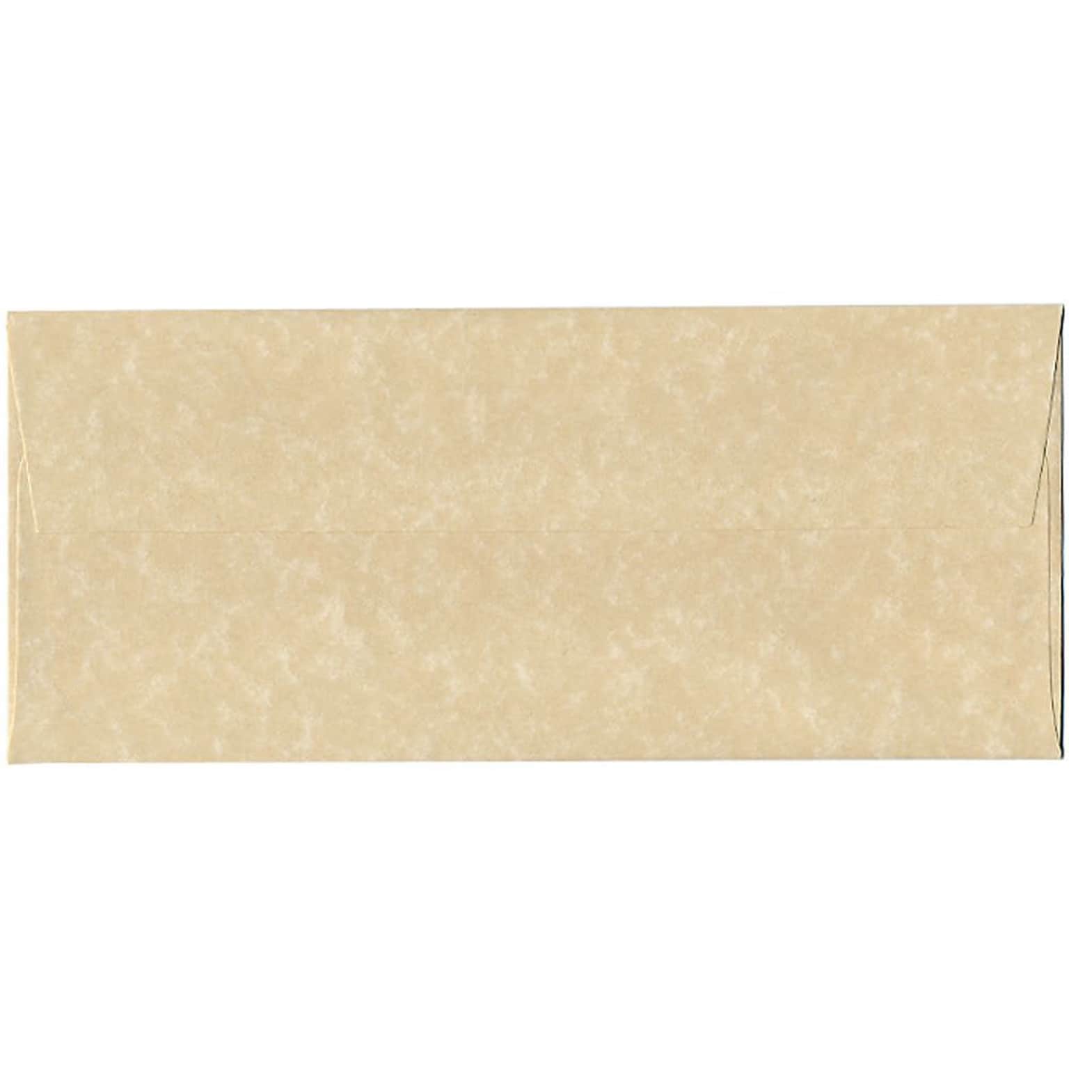JAM Paper Open End #10 Business Envelope, 4 1/8 x 9 1/2, Brown, 50/Pack (V01722I)