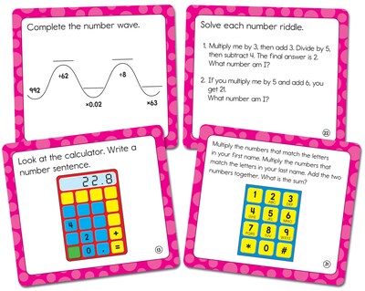 Carson-Dellosa Math Challenge Curriculum Cut-Outs Grade 5, 36/Pack