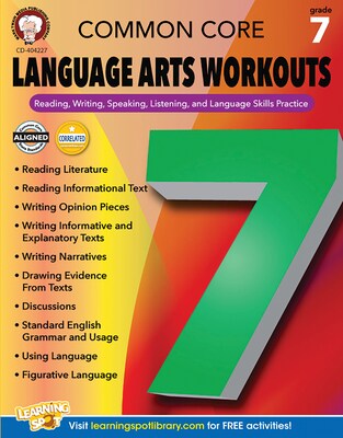 Mark Twain Common Core Language Arts Workouts Resource Book for Grade 7