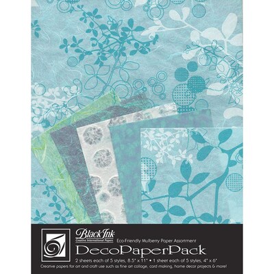 Graphic Products Decorative Paper Pack 11 x 8.5 inch, Chinaberry Aqua (DP-703)