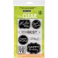 Dare 2B Artzy Clear Stamp, Chalkboard Style Messages