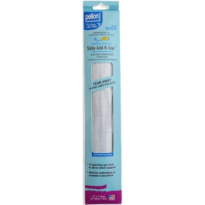 Pellon Sticky-Grid-N-Tear For Embroidery & Counted Cross Stitch