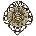 FabScraps Embellishments Brass 1.75 x 1.75, Filigree Clock