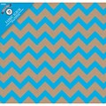 Colorbok Post Bound Album 12 x 12 inch, Kraft Chevron Blue