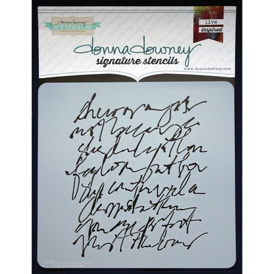 Donna Downey Stencils Signature Stencils, Scribble Script