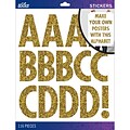 Sticko Alphabet Stickers X-Large, Gold Glitter Futura