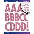 Sticko Alphabet Stickers X-Large, Pink Glitter Futura
