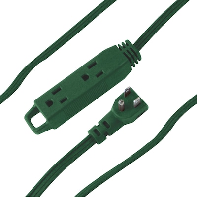 AXIS 3-Outlet Indoor Extension Cord, 8, Green