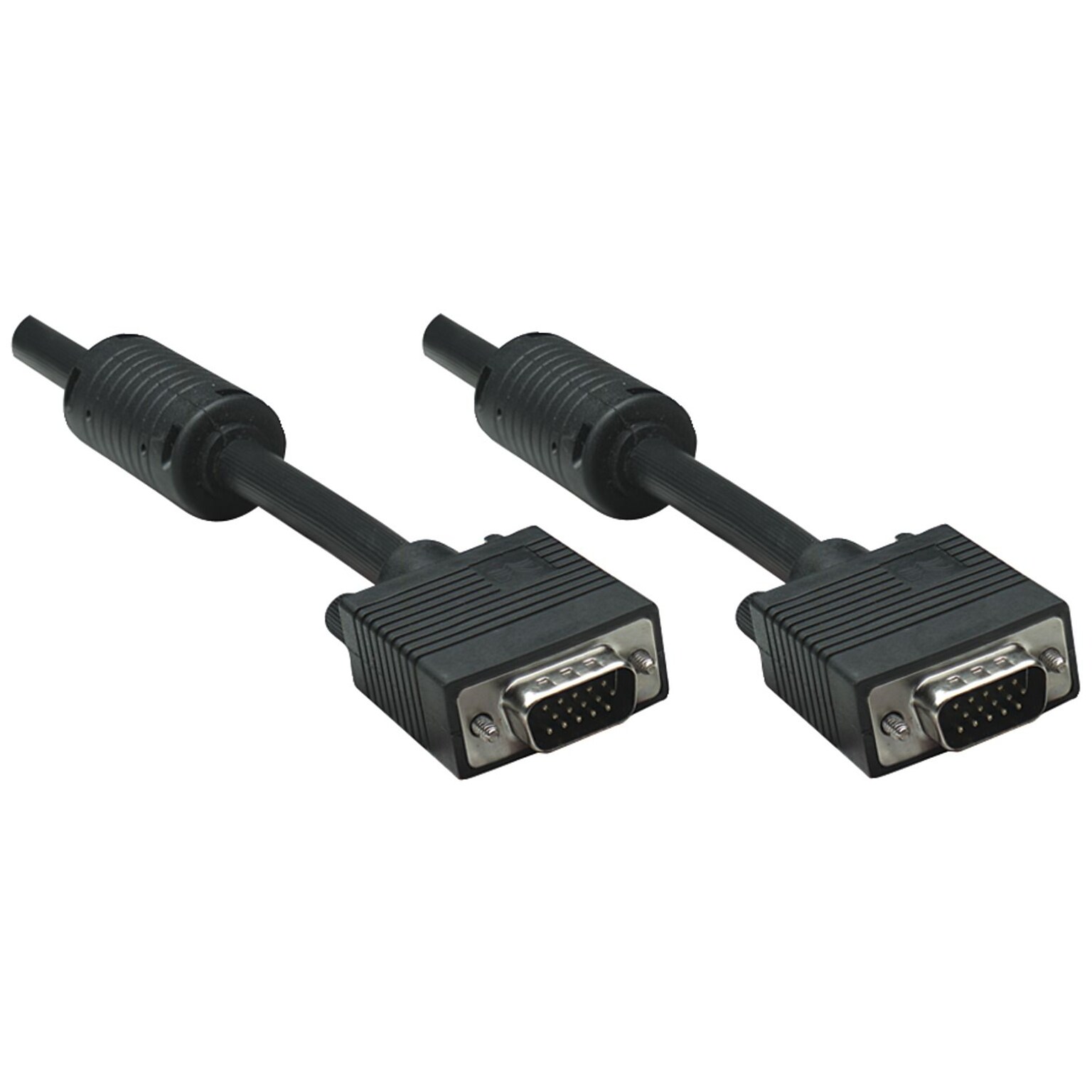 Manhattan® 10 HD15 SVGA Male/Male Audio/Video Splitter Monitor Cable, Black