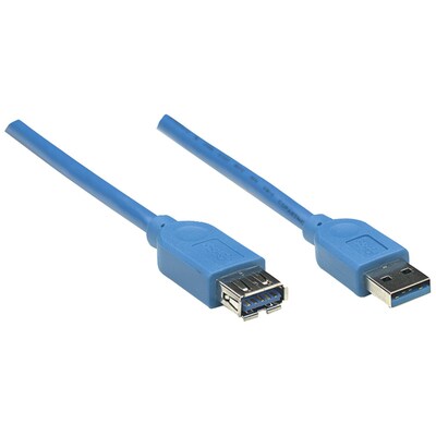 Manhattan® 6.56 SuperSpeed USB 3.0 Male/Female Extension Cable, Blue