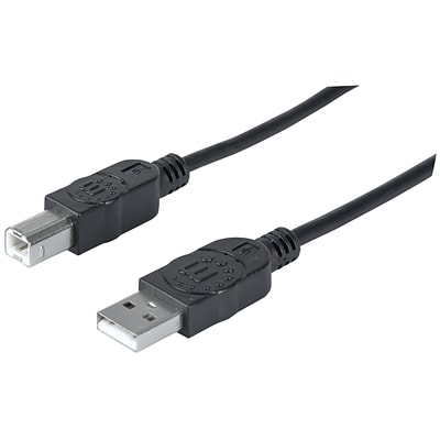 Manhattan® 10 Hi-Speed USB 2.0 Male/Male Cable, Black