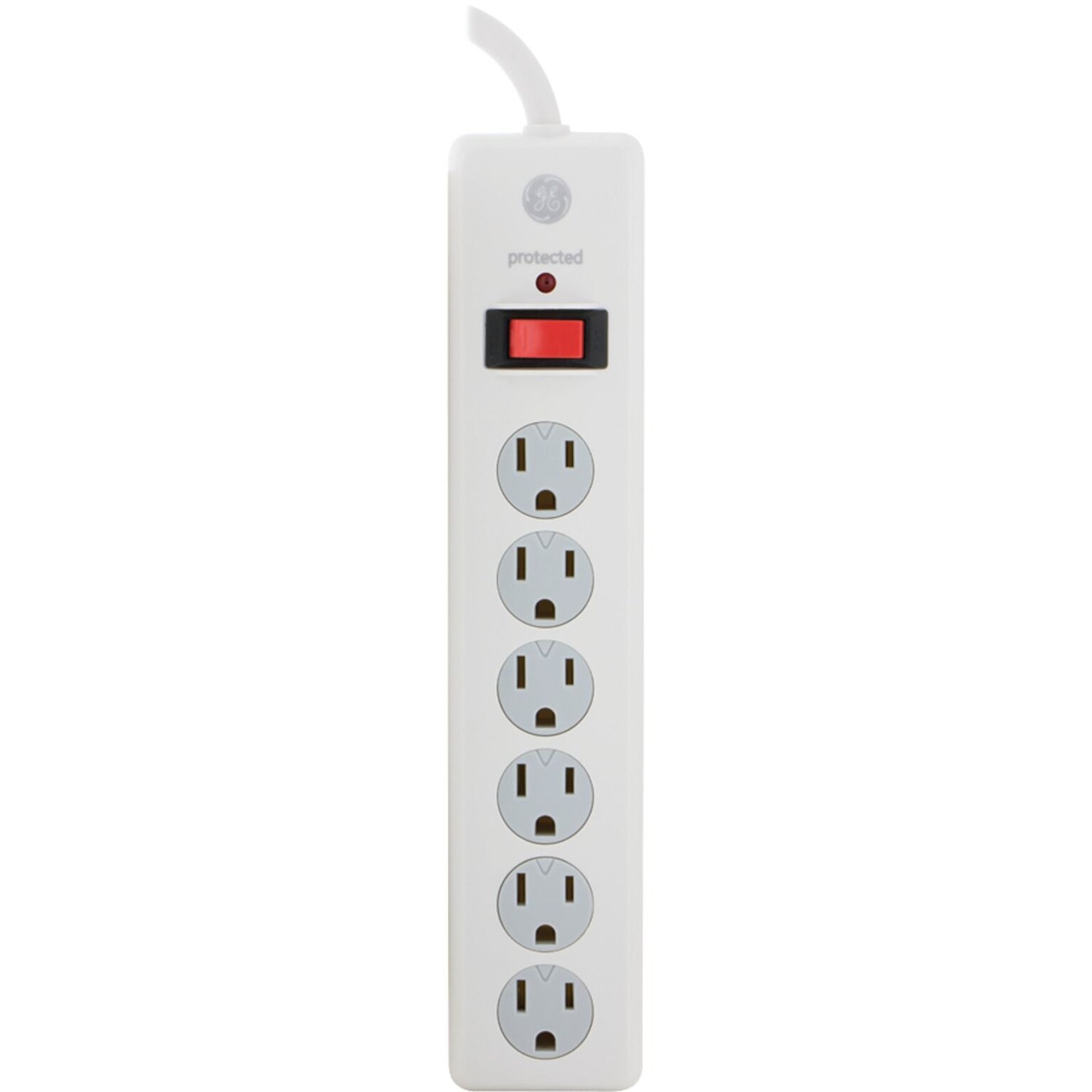 GE 6 Outlet Surge Protector, 10 Cord, 800 Joules (14092)