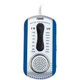 Naxa® 0.5 W AM/FM Mini Pocket Radio w/ Built-In Speaker, Blue