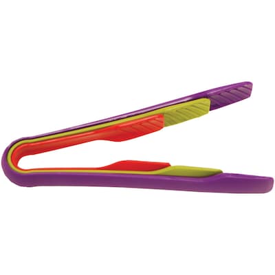 Starfrit Snap Fit Nestable Tongs, Assorted Colors (SRFT93453)