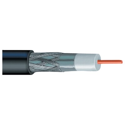 Vextra™ 1000' Rg6 Coaxial Network Cable, Black (VEXV621BB)