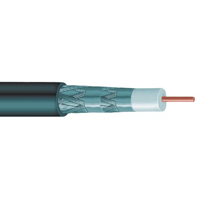 Vextra™ 1000' Quad Shield Rg6 Coaxial Network Cable, Black (VEXV62QB)