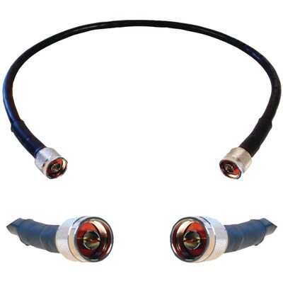 Wilson Electronics® WILSON400 Ultra-Low-Loss Coaxial Cable With N-Male Connectors, 2', Black