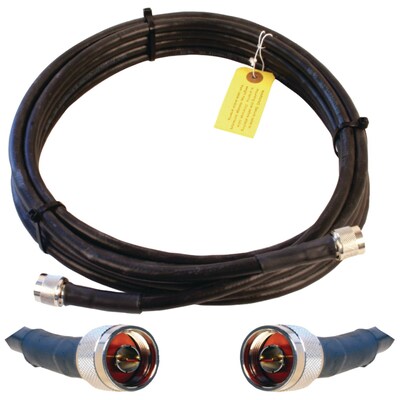 Wilson Electronics® WILSON400 Ultra-Low-Loss Coaxial Cable With N-Male Connectors, 20', Black