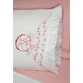 Fairway 82535 White 30 x 20 Umbrella Lady Stamped Lace Edge Pillowcases, 2/Pack