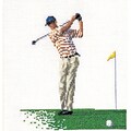 Thea Gouverneur TG3032A Multicolor 6.75 x 6.25 Counted Cross Stitch Kit, Golf