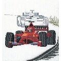 Thea Gouverneur TG3052A Multicolor 6.75 x 6.25 Counted Cross Stitch Kit, Motor Racing