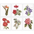 Thea Gouverneur TG3081A Multicolor 8x6.75 Floral Studies 1 On Aida Counted Cross Stitch Kit, 6/Set