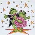 Tobin DW2776 Multicolor 12 x 12 Dancing Frogs Counted Cross Stitch Kit