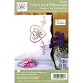 Tobin 232013 White 30 x 20 Lilac Heart Stamped Embroidery Pillowcase, 2/Set