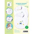 Tobin T21914 White Frog Soft Touch Bibs Embroidery Kit, 2/Set