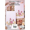 Tobin 2640 79 White 30 x 17 Floral Scroll Stamped Kitchen Towels For Embroidery, 2/Pack