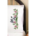 Tobin T232114 White 20 x 30 Grey Cat Stamped Pillowcase For Embroidery, 2/Pack