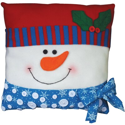 Tobin DW5191 Multicolor 15 x 15 Pillow Felt Applique Kit, Snowman