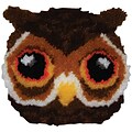 Huggables 36209 Brown 12 x 12 Owl Shaped Pillow Latch Hook Kit