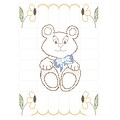 Fairway 92617 Multicolor 50 x 36 Stamped Baby Quilt Top, Teddy Bear