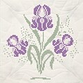 Fairway 95493 18 x 18 Iris with Quilting Marks Stamped Quilt Blocks, 6/Pack