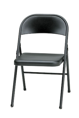 Sudden Comfort Steel Folding Chair; Black Lace