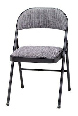 Sudden Comfort Deluxe Metal & Fabric Folding Chair; Black Lace & Mist