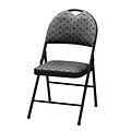 SuddenComfort Double Padded Metal & Fabric High Back Chair; Buff & Zuni