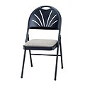 SuddenComfort Samsonite Steel & Fabric High Back Folding Chair; Black Lace