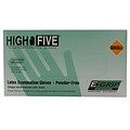 High Five Gloves, Latex, 5mil, Small, Natural, 100/Pack