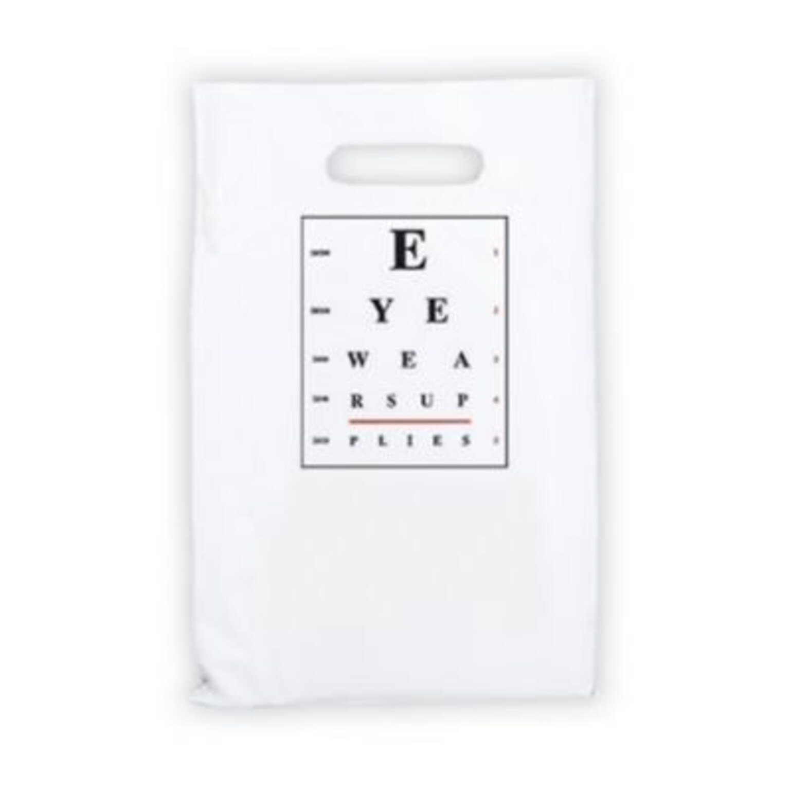 Medical Arts Press® Eye Care Non-Personalized Jumbo 2-Color Supply Bags; 12x16, Eyechart, 100 Bags, (60637)