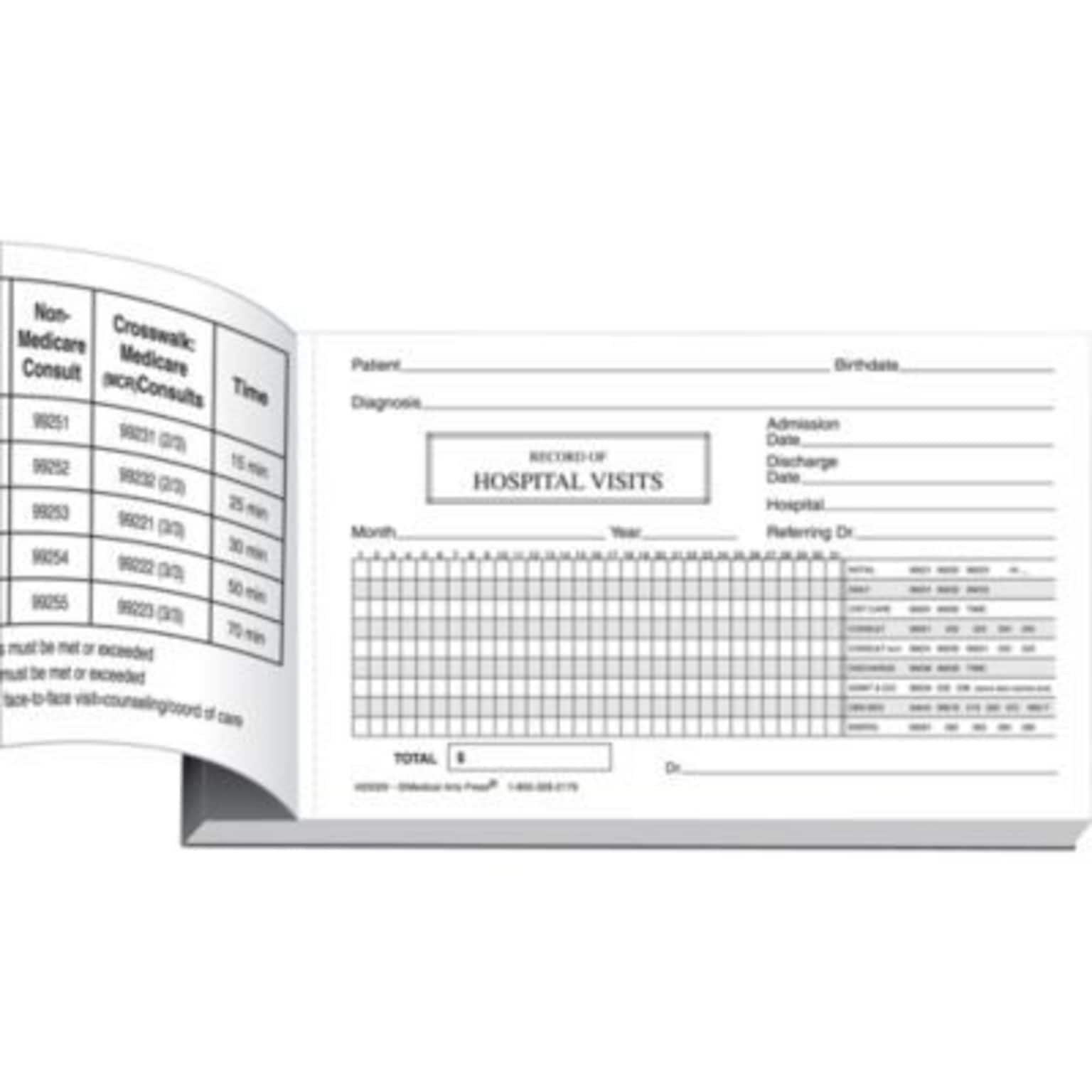 Medical Arts Press® Log of Hospital Visits, Pocket-Sized, 2-Part