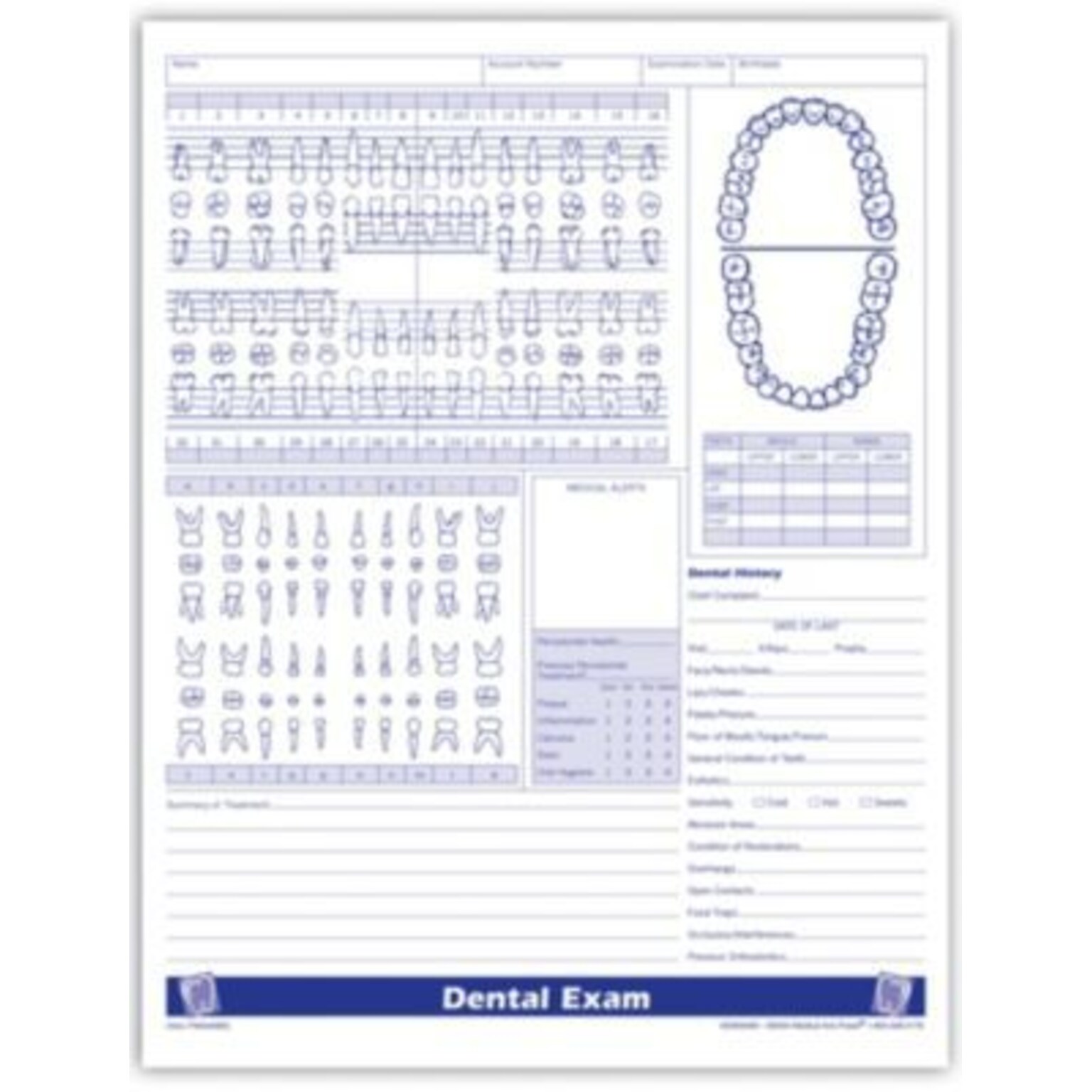 Medical Arts Press® FormFamily Dental Exam Form