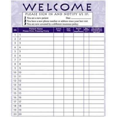 Medical Arts Press® Privacy Sign-In Sheet; Purple