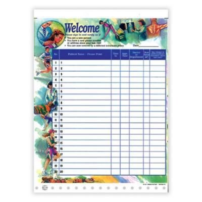 Medical Arts Press® Designer Privacy Sign-In Sheets; Sketch