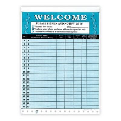 Medical Arts Press® Designer Privacy Sign-In Sheets; Mini-Feet