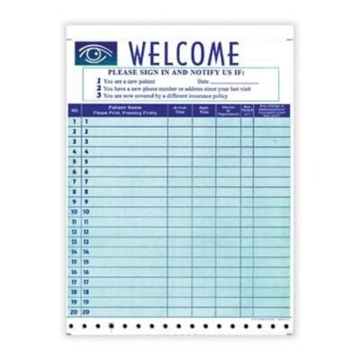 Medical Arts Press® Designer Privacy Sign-In Sheets; Eye Logo